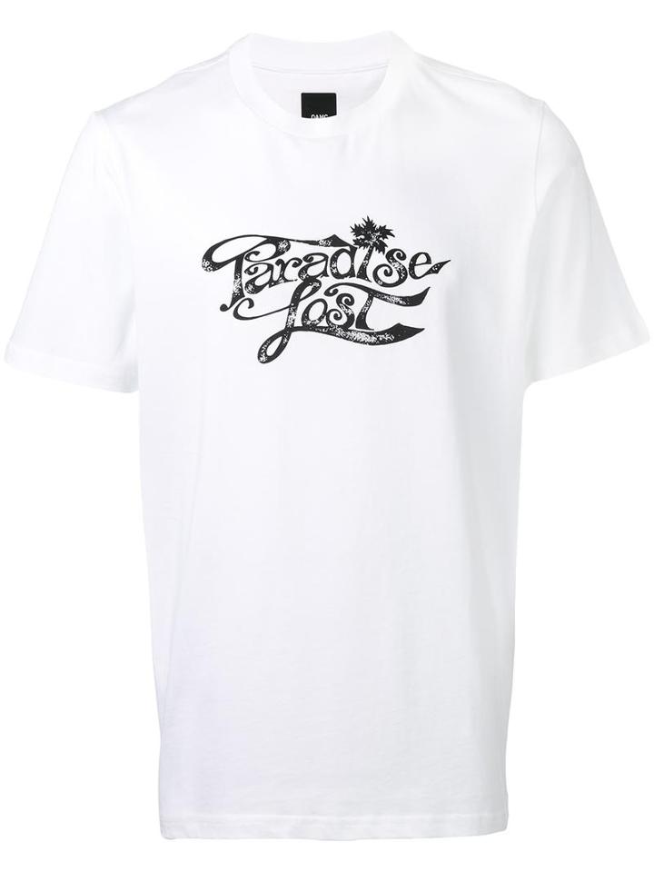 Oamc 'paradise Lost' Print T-shirt, Men's, Size: Medium, White, Cotton