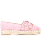Elie Saab Floral Studs Espadrilles - Pink & Purple