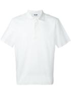 Msgm Classic Polo Shirt, Men's, Size: 48, White, Cotton/linen/flax