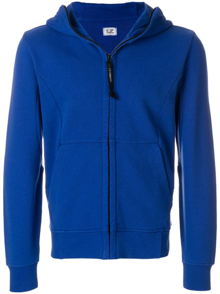 Cp Company Zipped Hoodie - Blue