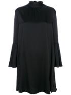Fendi - Flared Sleeve Knee Length Dress - Women - Acetate/viscose - 42, Black, Acetate/viscose