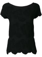 D.exterior Embroidered Short-sleeve T-shirt - Black