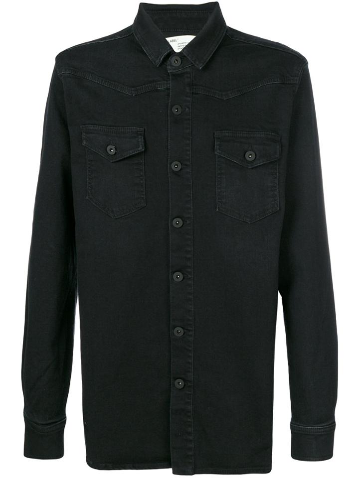 Off-white Check Detail Shirt - Black