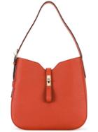 Bally - Flip Lock Shoulder Bag - Women - Leather - One Size, Women's, Yellow/orange, Leather