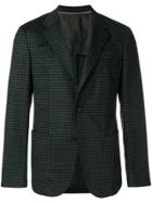 Z Zegna Tweed Pattern Blazer - Green