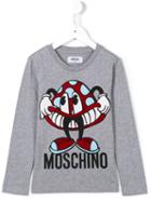 Moschino Kids Cartoon Print T-shirt, Boy's, Size: 10 Yrs, Grey