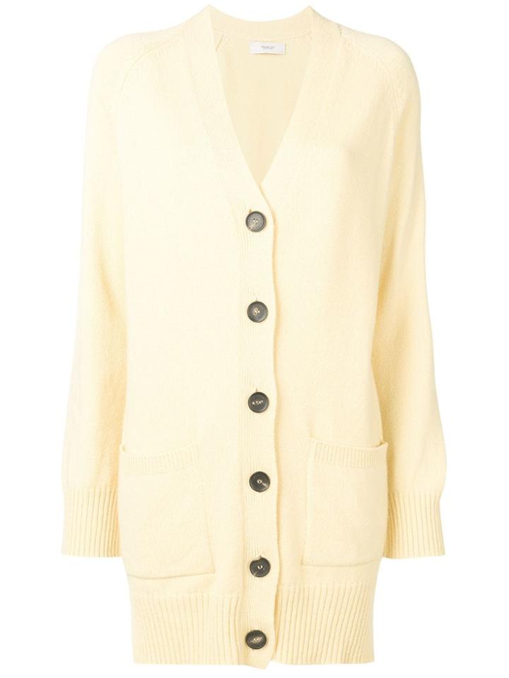 Pringle Of Scotland Long V-neck Cardigan - Yellow
