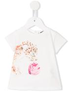 Roberto Cavalli Kids - Tiger Print T-shirt - Kids - Cotton/spandex/elastane - 9 Mth, Infant Girl's, White