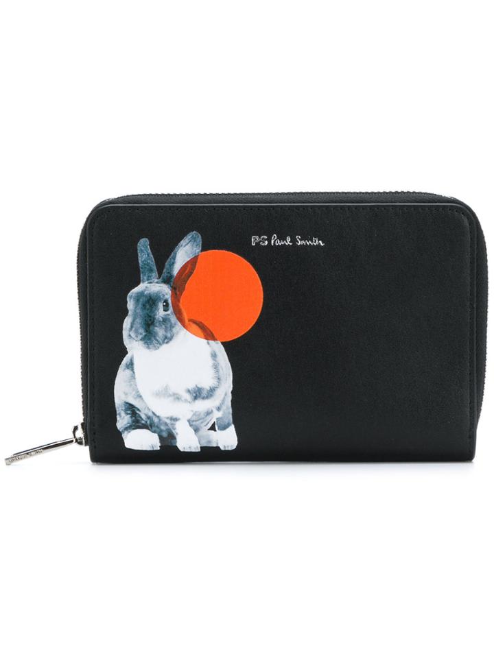 Ps By Paul Smith Bunny Print Wallet - Black