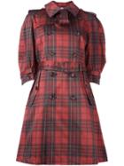 Comme Des Garçons Comme Des Garçons Checked Double-breasted Trench Coat