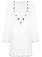 The Upside Embroidered V-neck Mini Dress - White