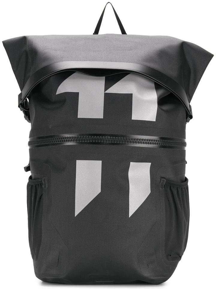 11 By Boris Bidjan Saberi Logo Print Backpack - Black
