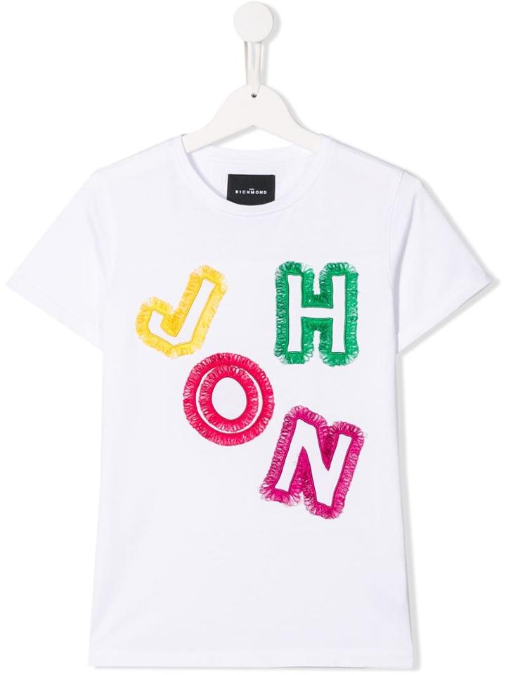 John Richmond Junior Teen Embroidered T-shirt - White