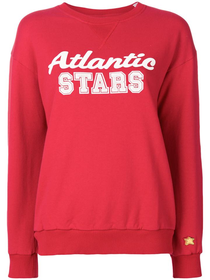Atlantic Stars Logo Print Sweatshirt - Red