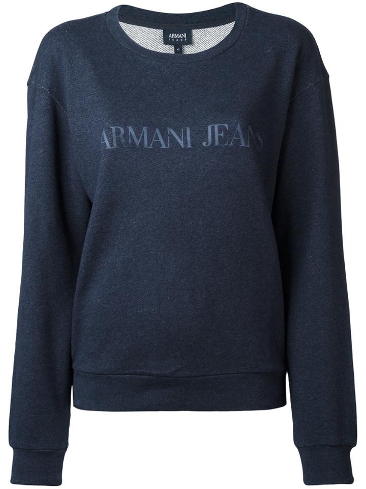 Armani Jeans Logo Print Sweatshirt - Blue