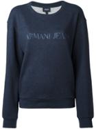 Armani Jeans Logo Print Sweatshirt - Blue