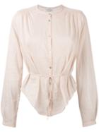 Forte Forte - Sheer Blouse - Women - Silk/cotton - I, Women's, Nude/neutrals, Silk/cotton