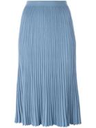 Christian Wijnants 'kioni' Pleated Skirt, Women's, Size: Medium, Blue, Polyester/viscose