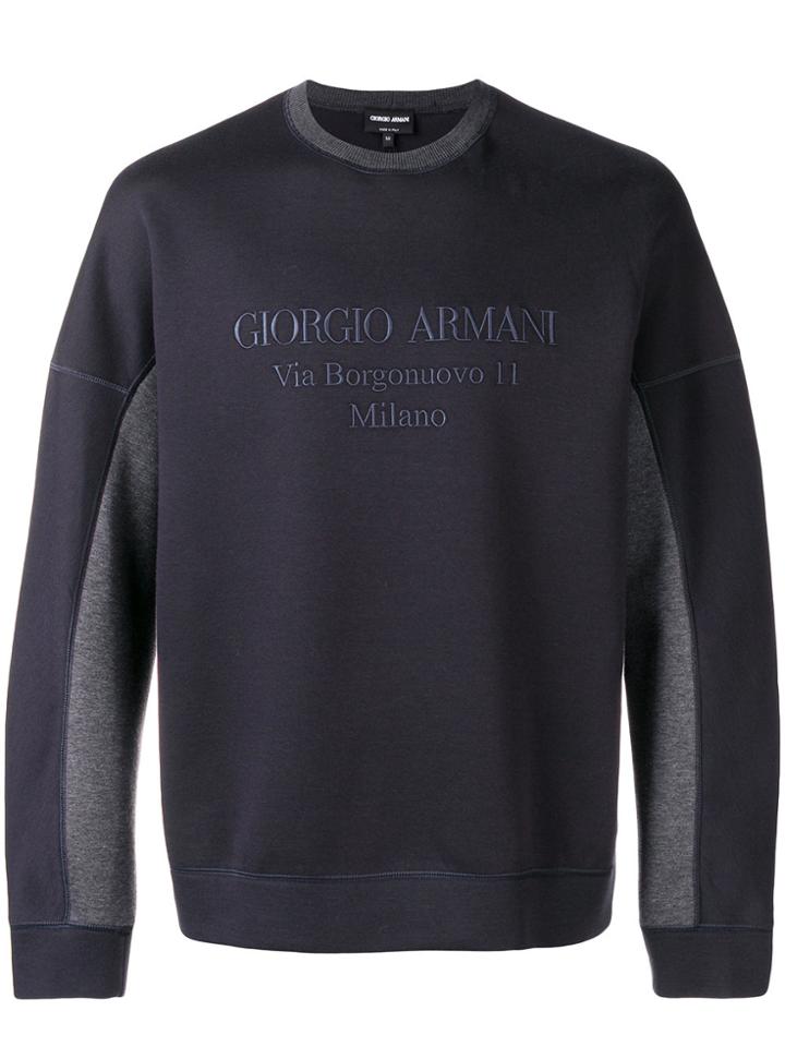 Giorgio Armani Round Neck Jumper - Blue