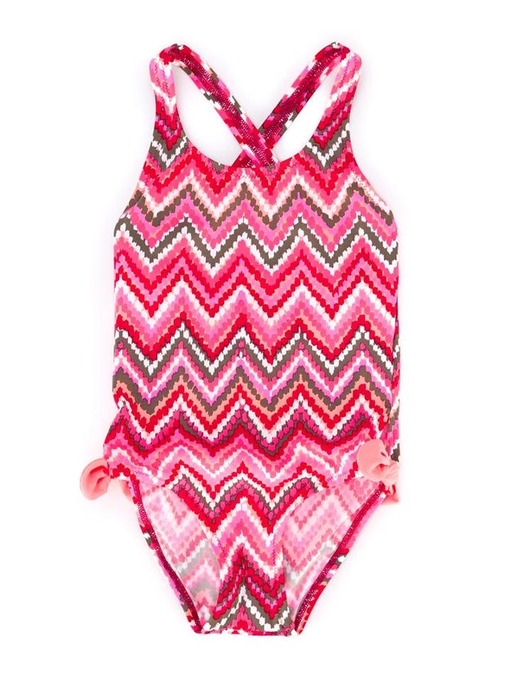 Heidi Klein Kids Zig-zag Swim Suit, Girl's, Size: 8 Yrs, Pink/purple