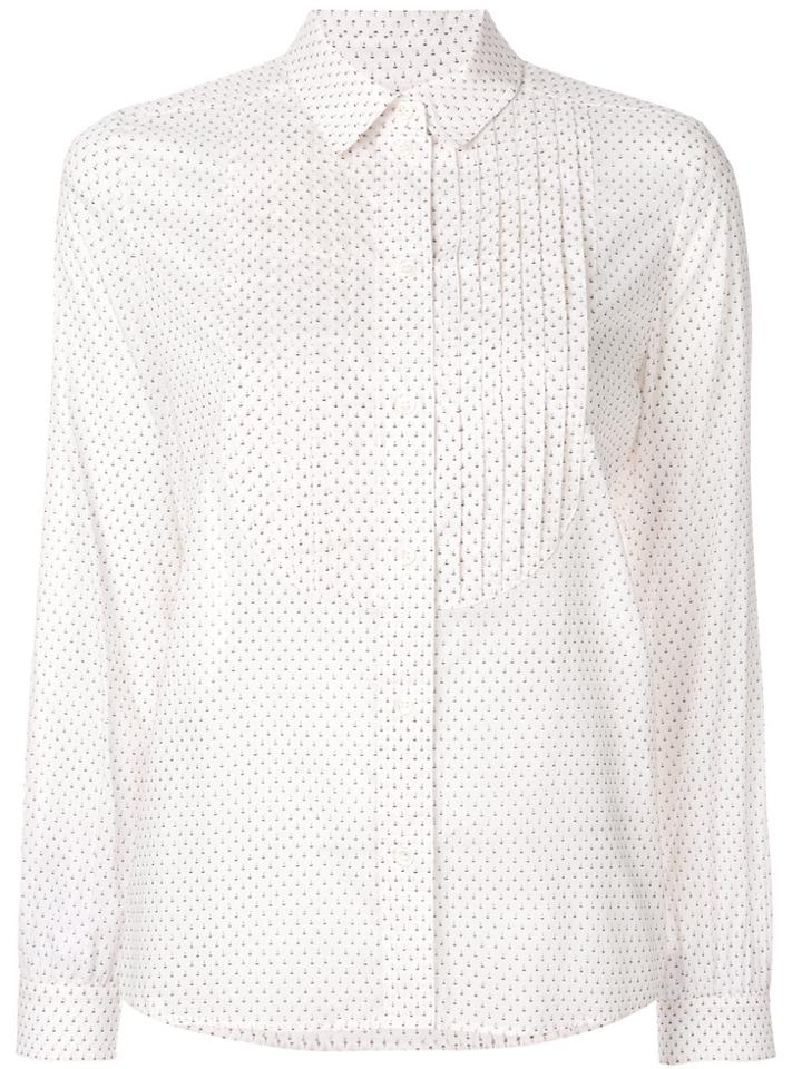 Vanessa Seward Pleated Long-sleeve Shirt - White