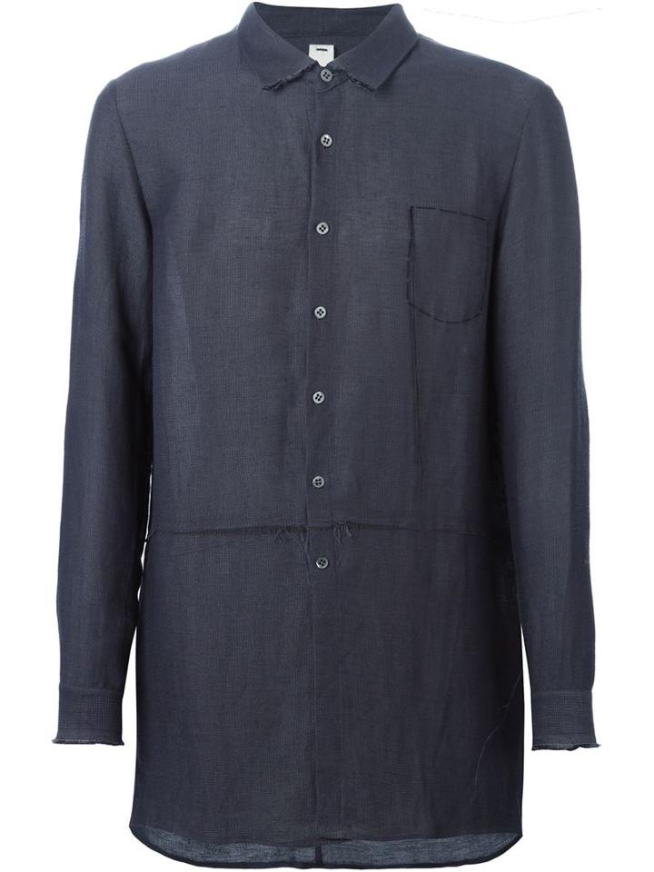 Damir Doma 'satra' Shirt, Men's, Size: Large, Grey, Linen/flax/viscose