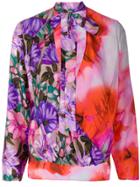 Msgm Floral Tie-dye Blouse - Multicolour