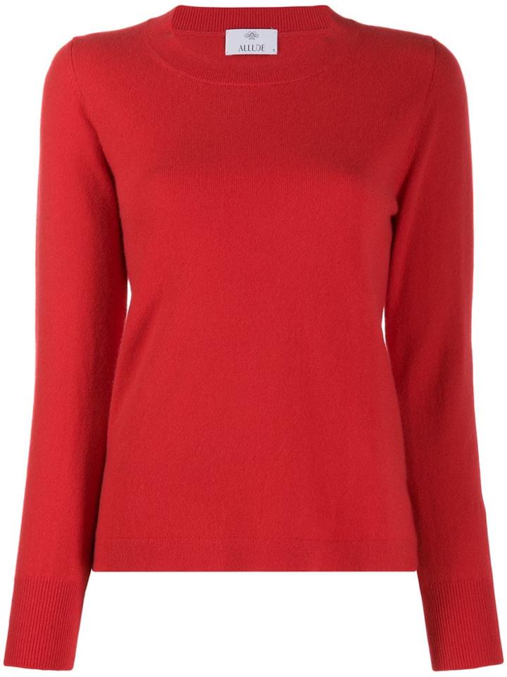 Allude Side Slit Jumper - Red