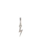 Northskull Lightning Bolt Hoop Earring - Silver