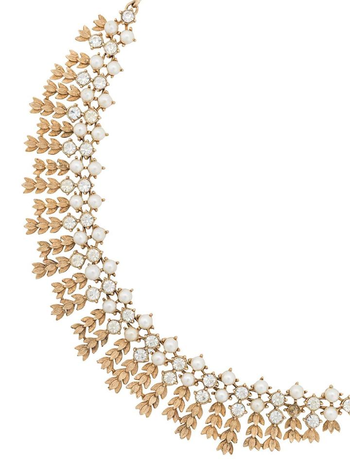 Susan Caplan Vintage 1970's Sarah Coventry Embellished Necklace - Gold