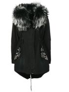 Mr & Mrs Italy Hooded Mid-length Parka - Black