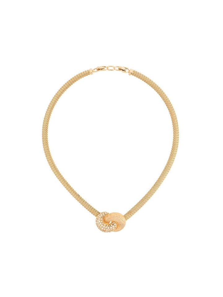 Christian Dior Vintage Knot Collar Necklace - Metallic