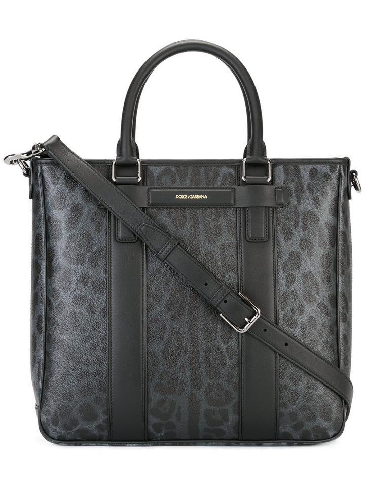 Dolce & Gabbana Mediterraneo Tote, Black, Calf Leather