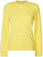 Barrie Frayed Knit Jumper - Yellow