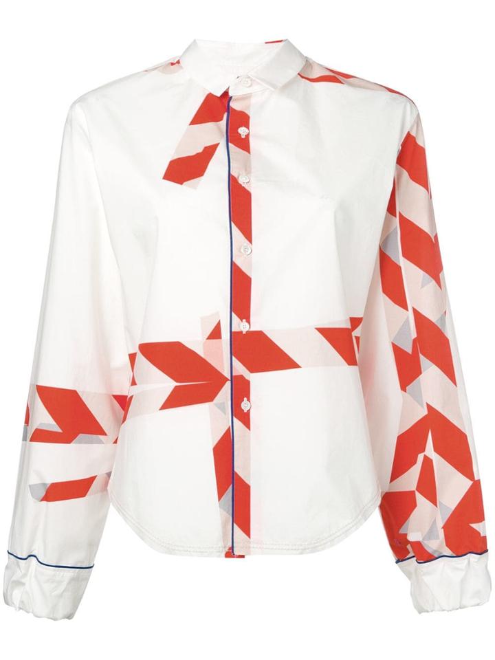 Rohka Printed Poplin Shirt - White