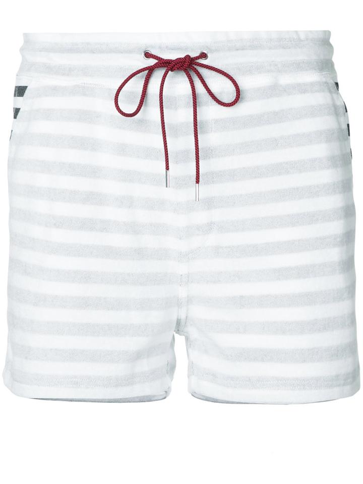 Loveless - Striped Drawstring Shorts - Women - Cotton/polyester - 34, White, Cotton/polyester