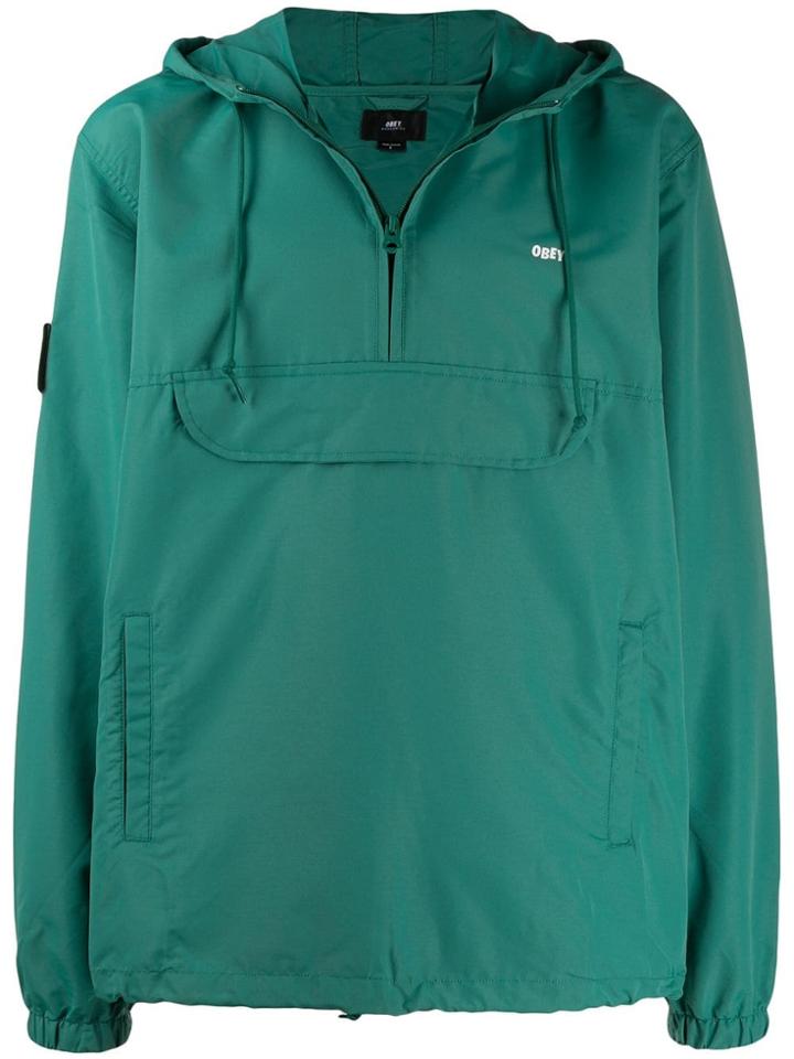 Obey Drawstring Hoodie - Green