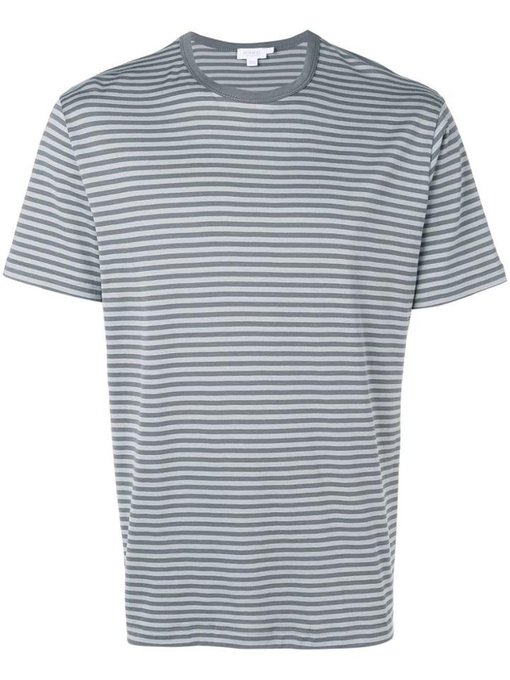 Sunspel Horizontal Stripes T-shirt - Grey