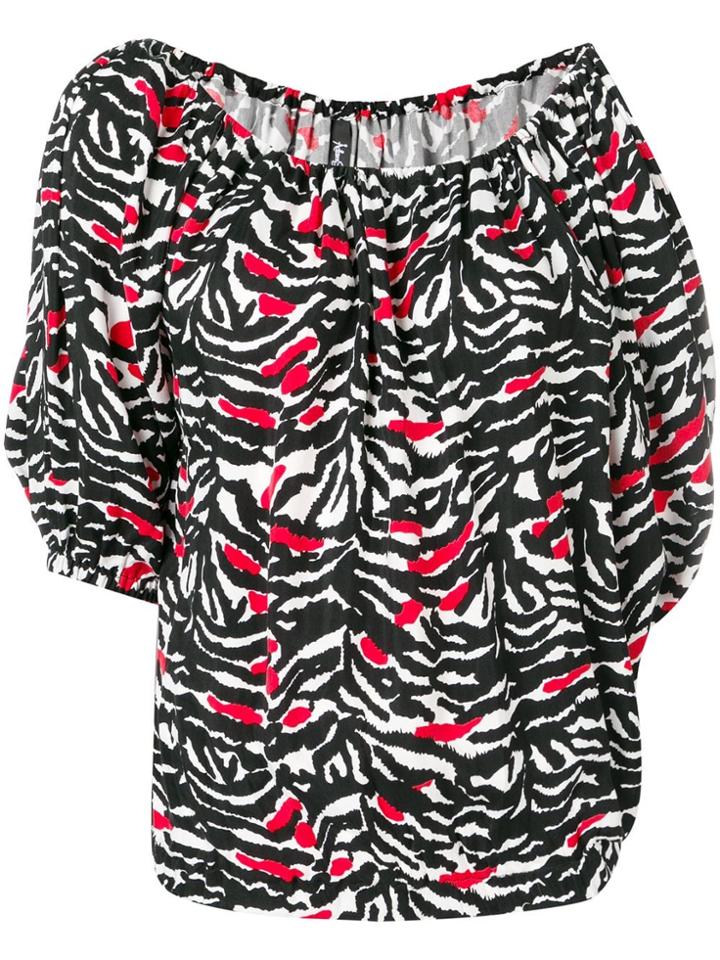 Adam Selman Love One Shoulder Blouse - Black