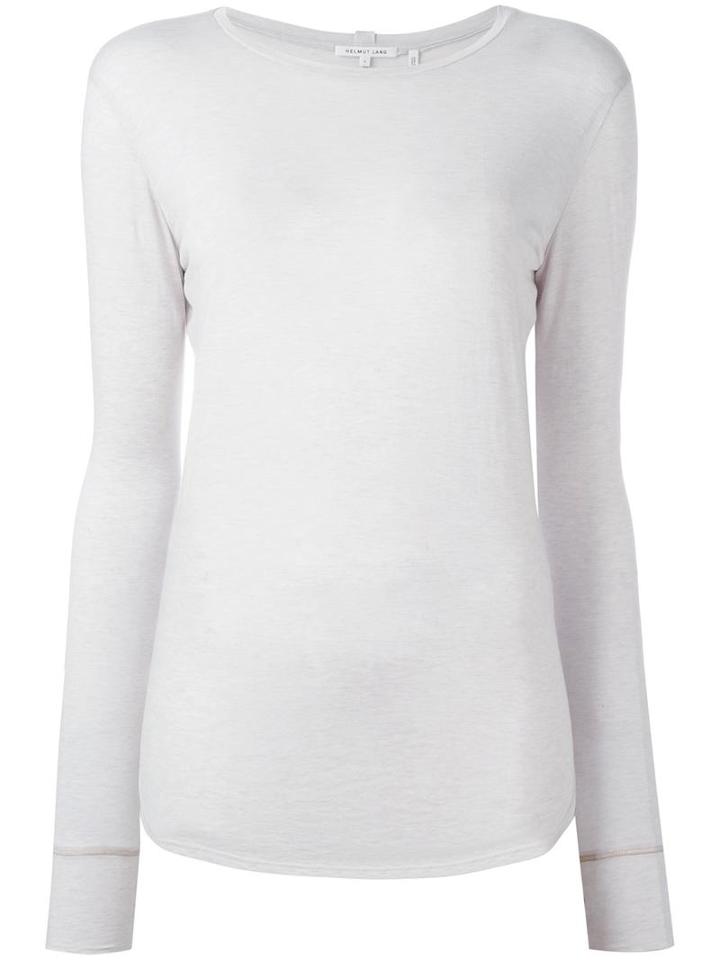 Helmut Lang Round Neck Jumper, Women's, Size: Xs, Grey, Cotton/cashmere