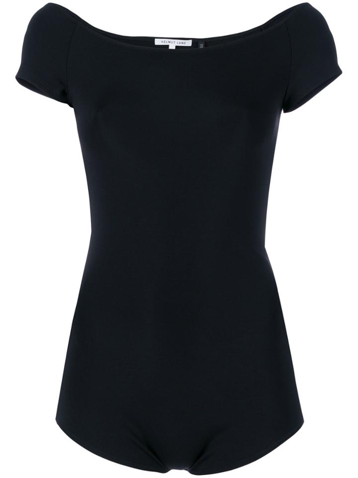 Helmut Lang Boat Neck Bodysuit - Black