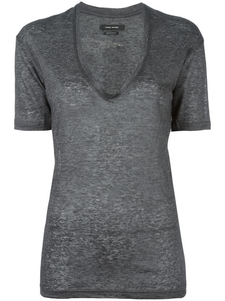 Isabel Marant Maree T-shirt, Women's, Size: Large, Grey, Linen/flax