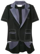 Maison Margiela Contrast Stitching Jacket - Black