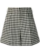 Comme Des Garçons Pre-owned Gingham Check Wide Shorts - Black
