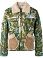 James Long Printed Jacket, Men's, Size: Xs, Green, Cotton/spandex/elastane