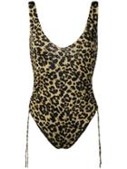 Fisico Leopard Print Swimsuit - Gold