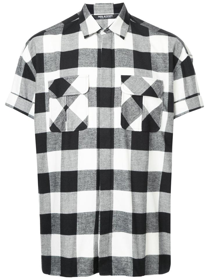 Neil Barrett Live And Let Live Checked Shirt - Multicolour