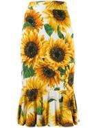 Dolce & Gabbana Sunflower Skirt - Yellow