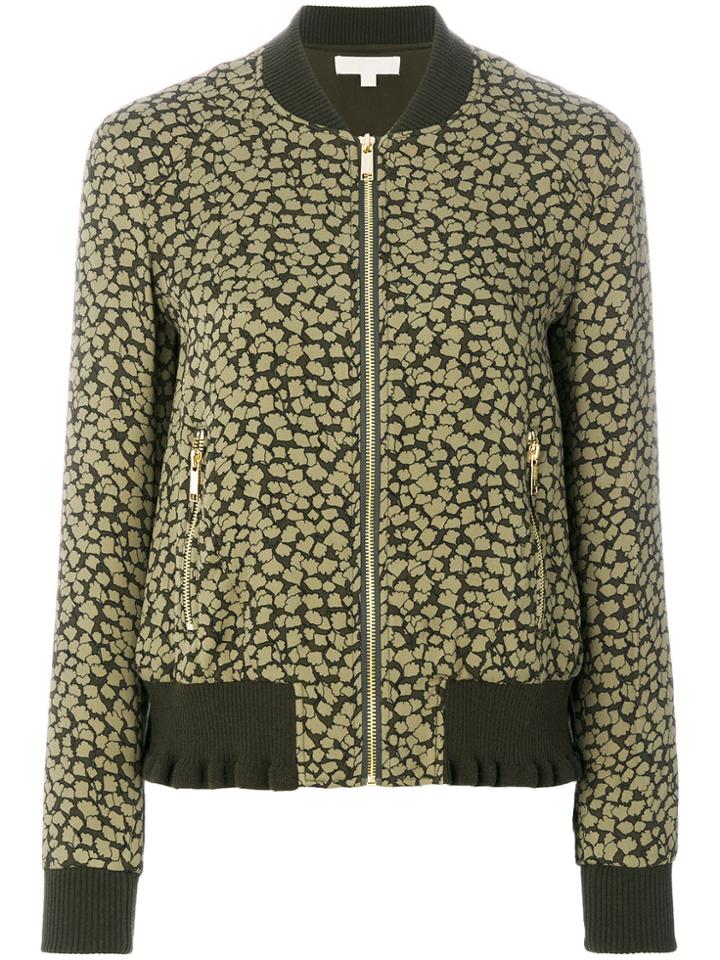 Michael Michael Kors Printed Bomber Jacket - Green