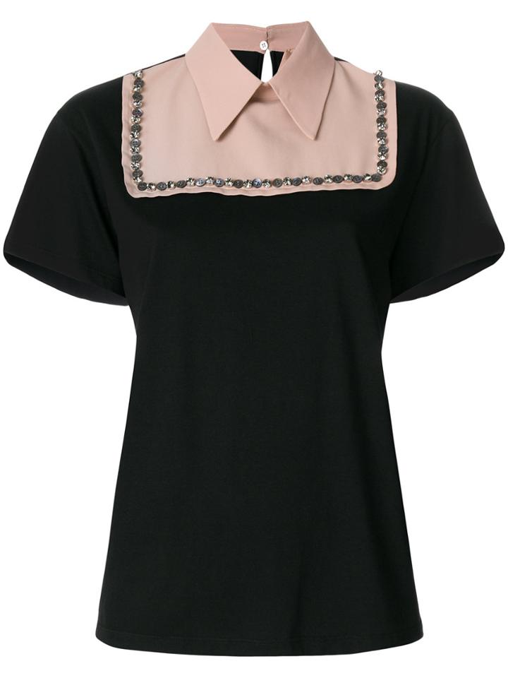 No21 Stylized Collar Top - Black